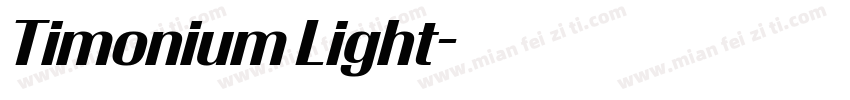 Timonium Light字体转换